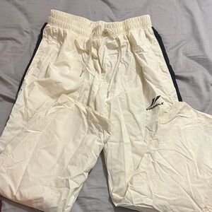 YOUNGLA cream track pants